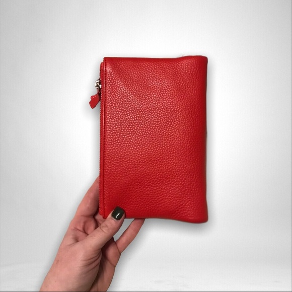 RONEN CHEN Claudia Wallet Genuine Red Leather - Picture 2 of 4